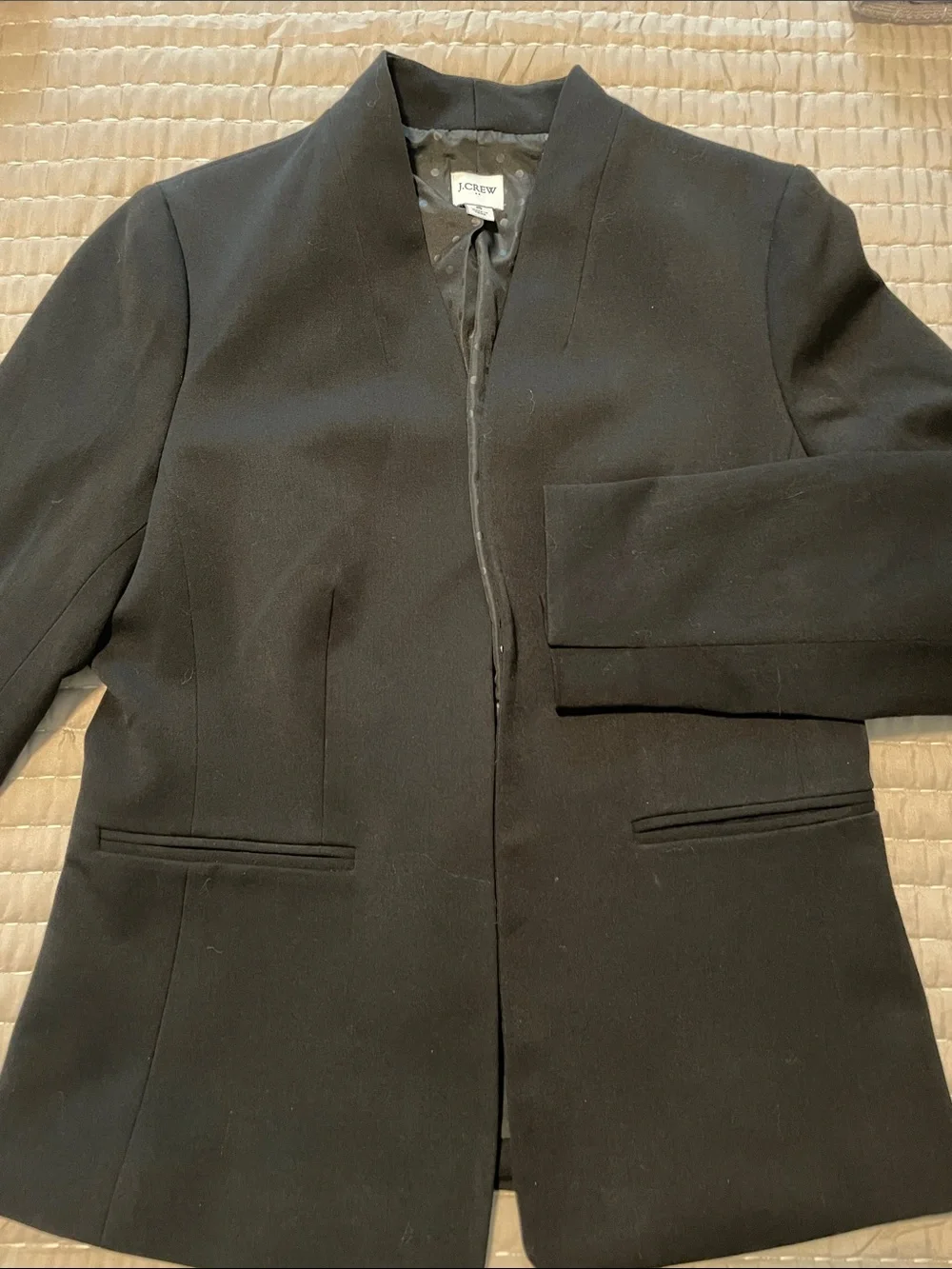 J. Crew Black Collarless Women's Blazer